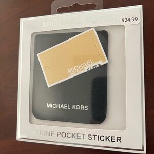 Michael Kors Dark Blue Phone Pocket Sticker,,J1